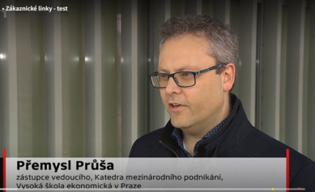Availability of customer service lines. The Deputy Head of the Department of International Business, Doc. Ing. Přemysl Průša, in the Czech Television