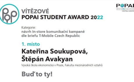 Naši studenti zvítězili v soutěži POPAI Student Awards 2022